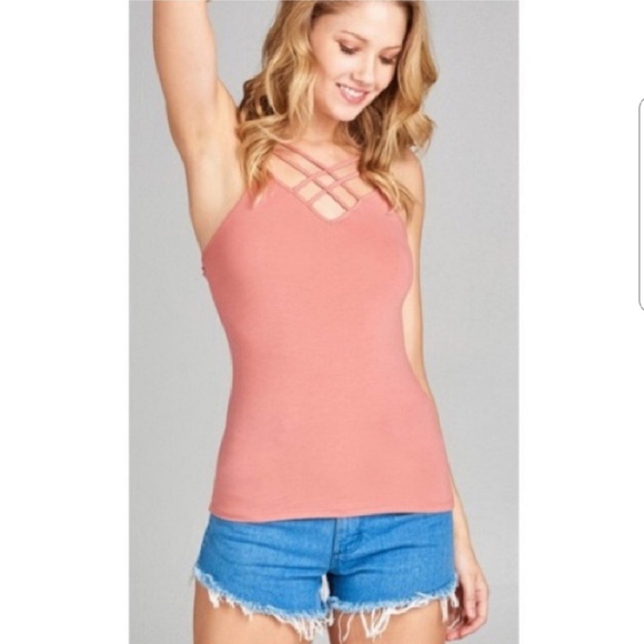 Double Cris Cross Cami - Picture 2 of 3